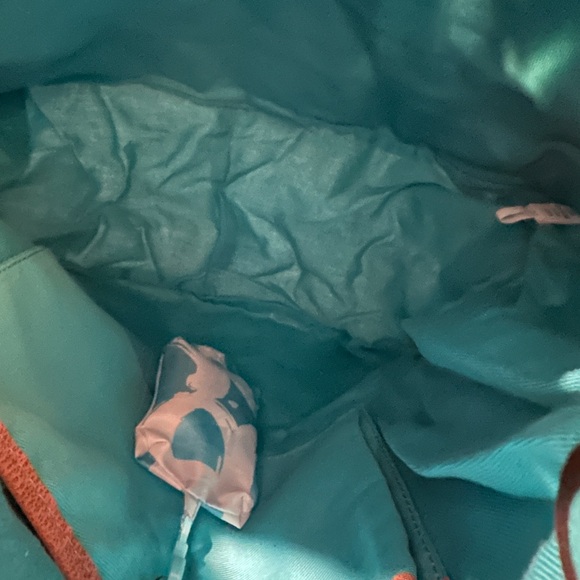 GABS Hobo Bag Crossbody EXPANDABLE Brown Distressed Leather Aqua Accents Italy - Picture 16 of 16